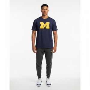 Russell Athletic Mens 3XL T-Shirt University of Michigan Navy Yellow Collegiate